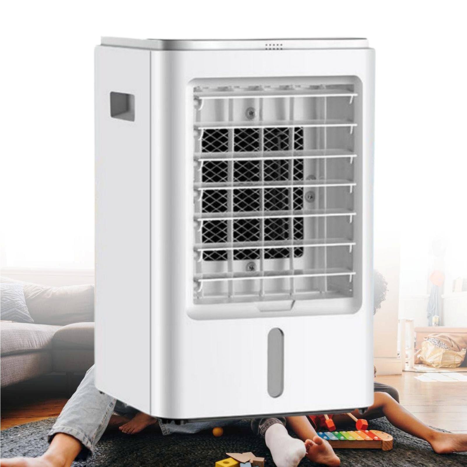 MhWrughts Portable 4-in-1 Air Cooler, 12V/24V Cooling Fan with Humidifier and Air Purifier, Quick Cooling Air Conditioner for Truck, Van, RV and Office car-12V