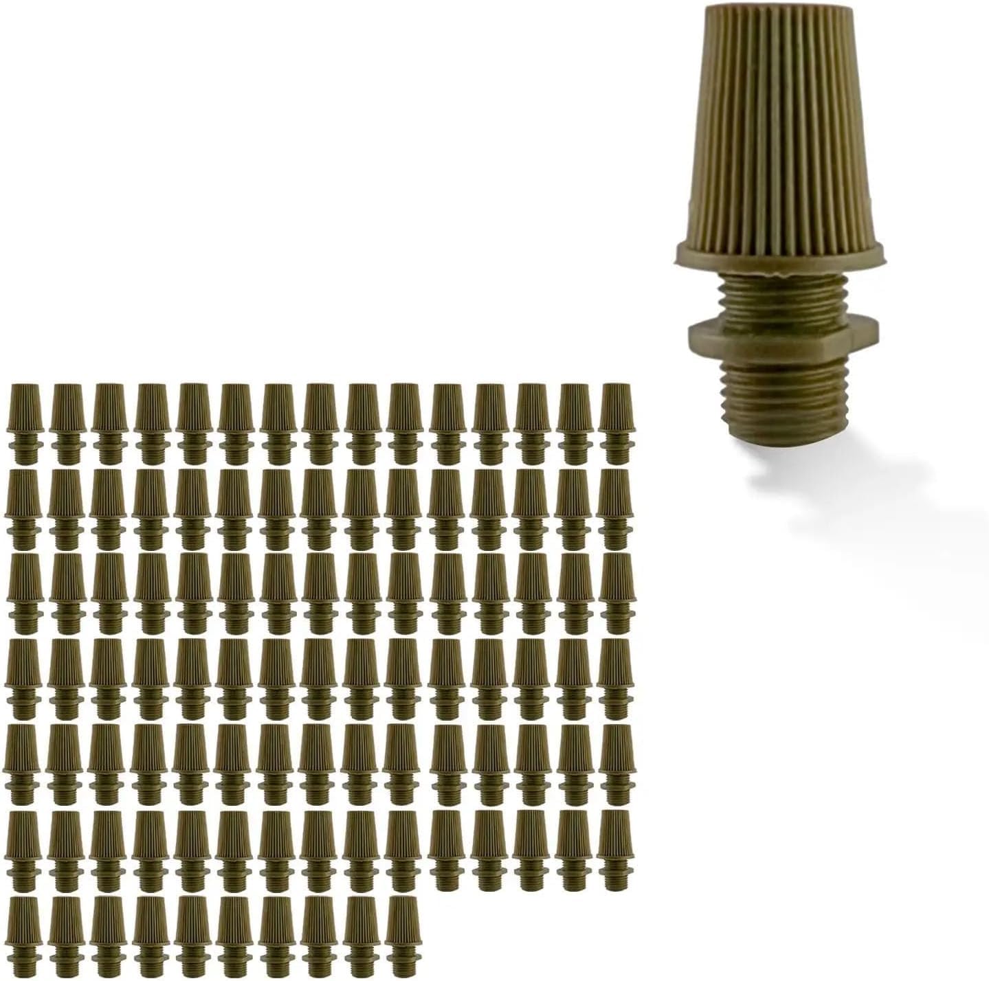 LEDSone Lighting Cord Grips with 10mm Male Thread Strain Relief Repair Carbon Steel Cable Glands Screws Directly Lamp Holder Wiring Hanging Ceiling Pendant (100 Pack)
