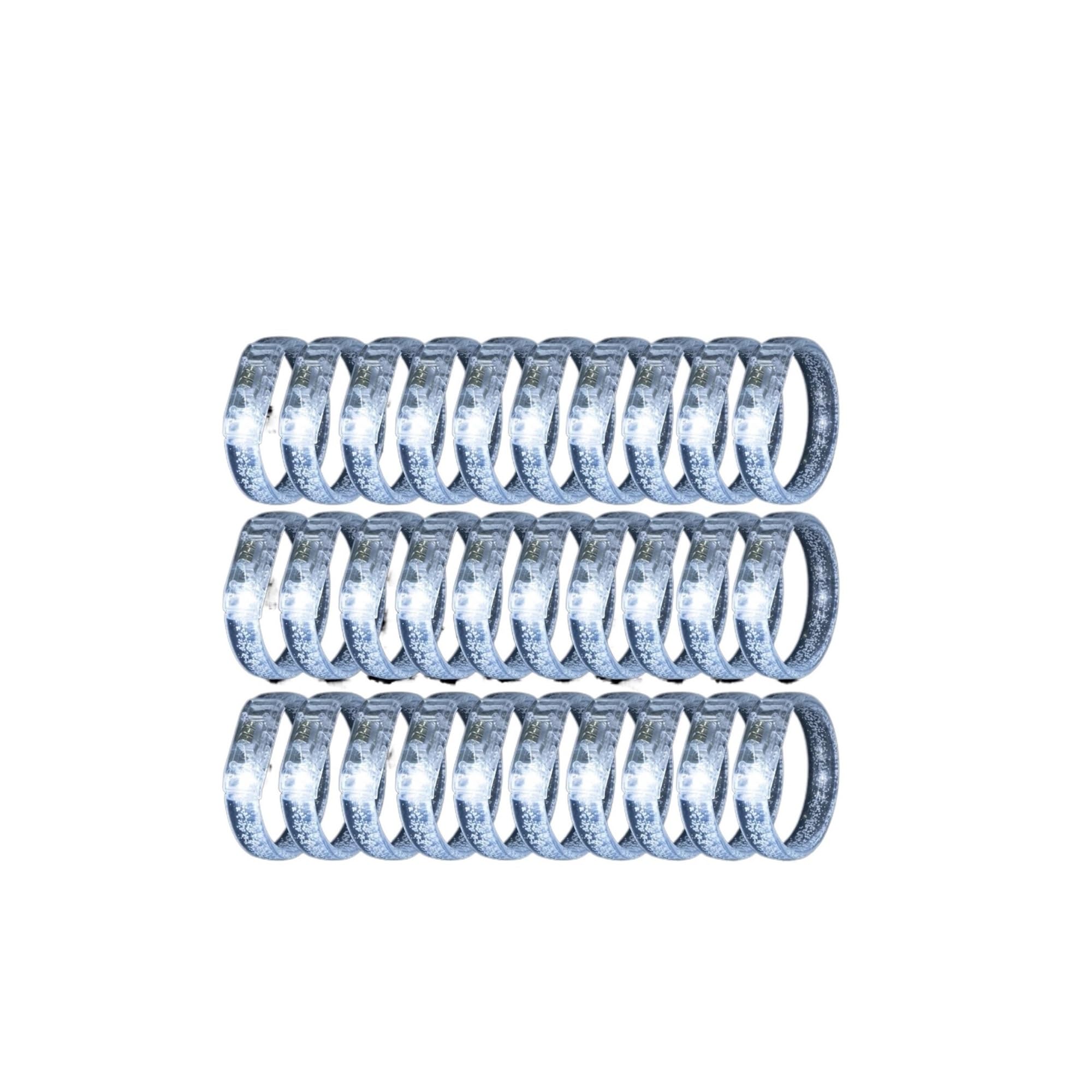 Genérico Juego de Luces Blancas for la Noche de Bodas, Gafas Brillantes, Pulseras, Anillos en Relieve, Accesorios Luminosos for Fiestas de Año Nuevo y Navidad y Suministros