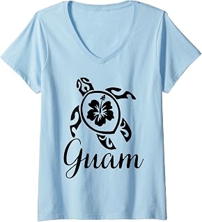 Womens Guam V-Neck T-Shirt