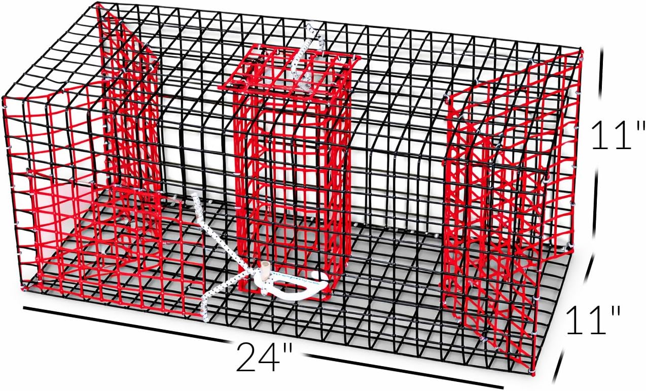 Baitfish & Pinfish Traps – Durable Wire Fishing Traps – Multiple Mesh Sizes, Trap Sizes & Buoy Kit Options