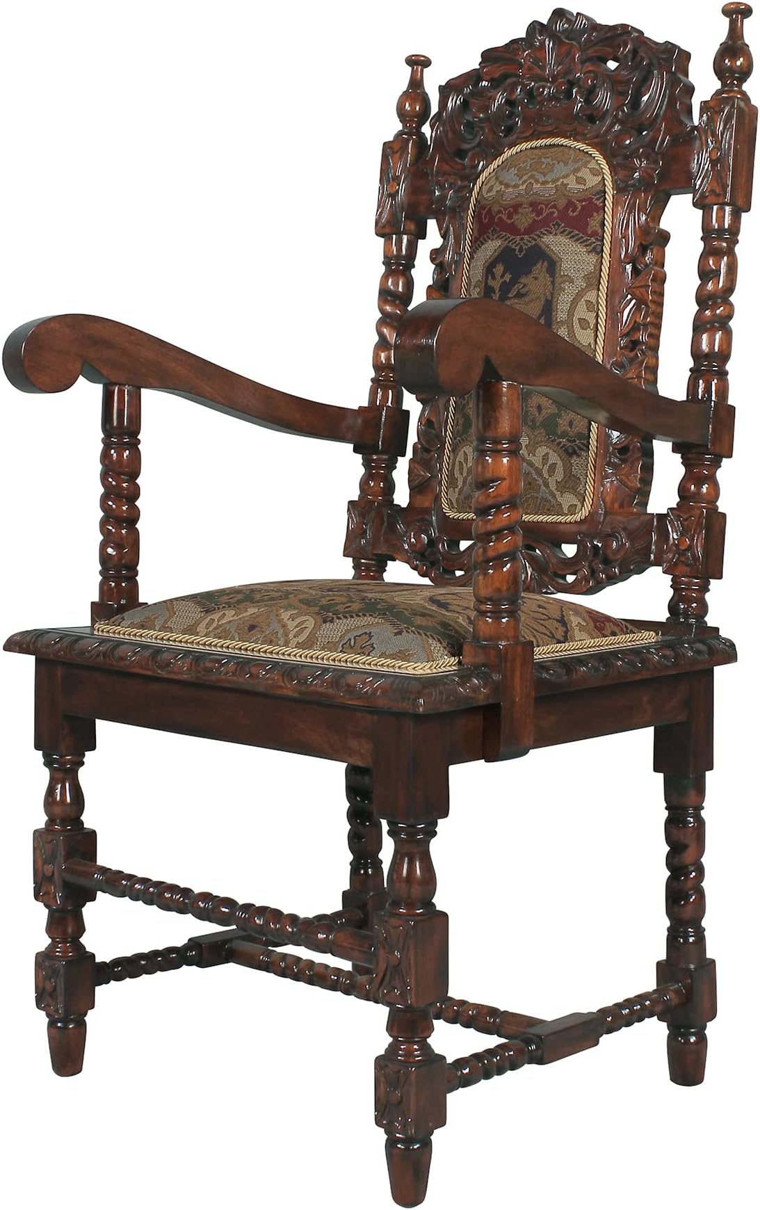 Design Toscano Charles II Armchair: Set of Two