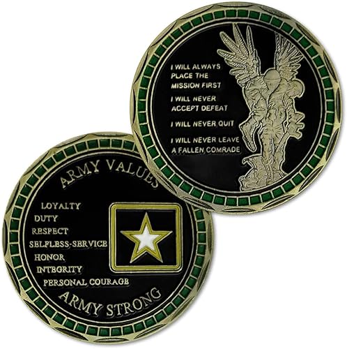 El ejército de los Estados Unidos valora la moneda de desafío del credo militar