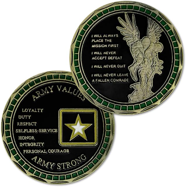 U.S. Army Values Military Soldier Creed Challenge Coin