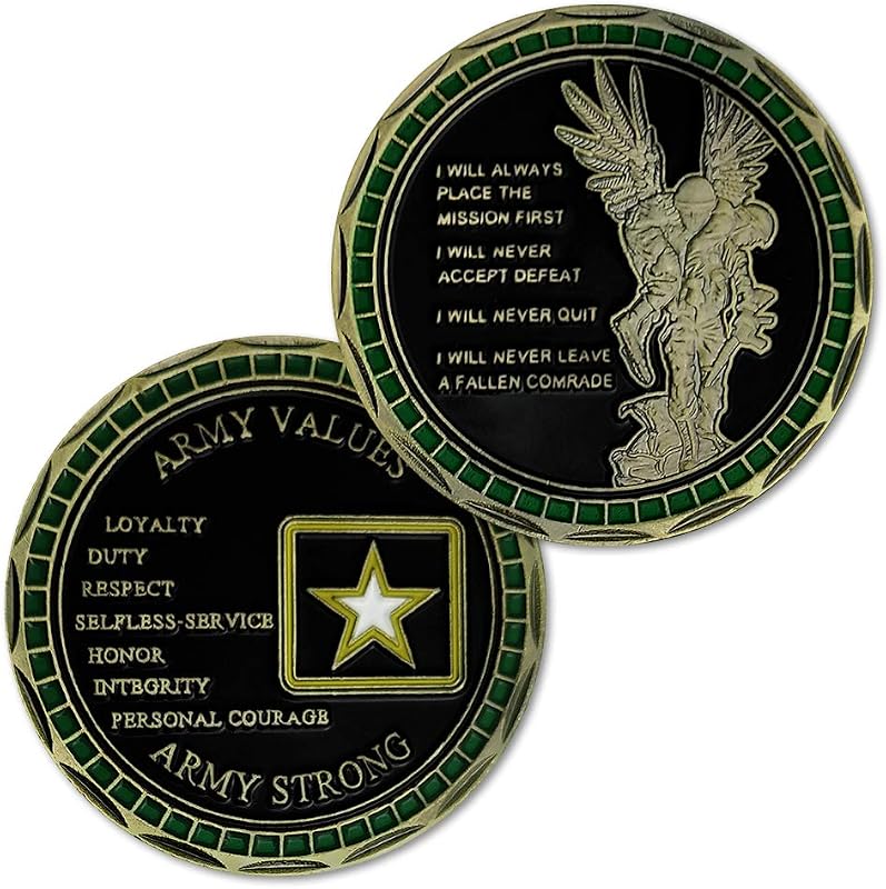 U.S. Army Values Military Soldier Creed Challenge Coin