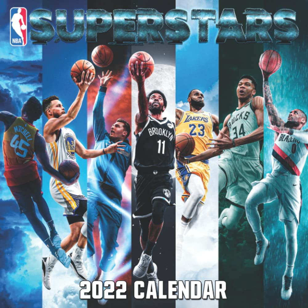 NBA Superstars 2022 Calendar 12 Months 2022 Calendar, Size 8.5x 8.5