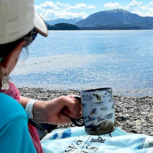 Miniatura 2 de Xplorer Maps Alaska Inside Passage Map Taza de cerámica (16 onzas) Taza de café sin BPA para bebidas calientes y frías perfecta para oficina,