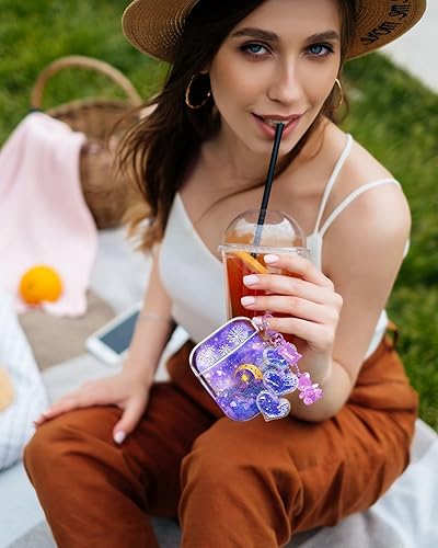 Miniatura 6 de Coralogo Funda para Airpods de 21 generación - Líquido de arena movediza linda mujer niña mujer estética brillante brillante brillante púrpura