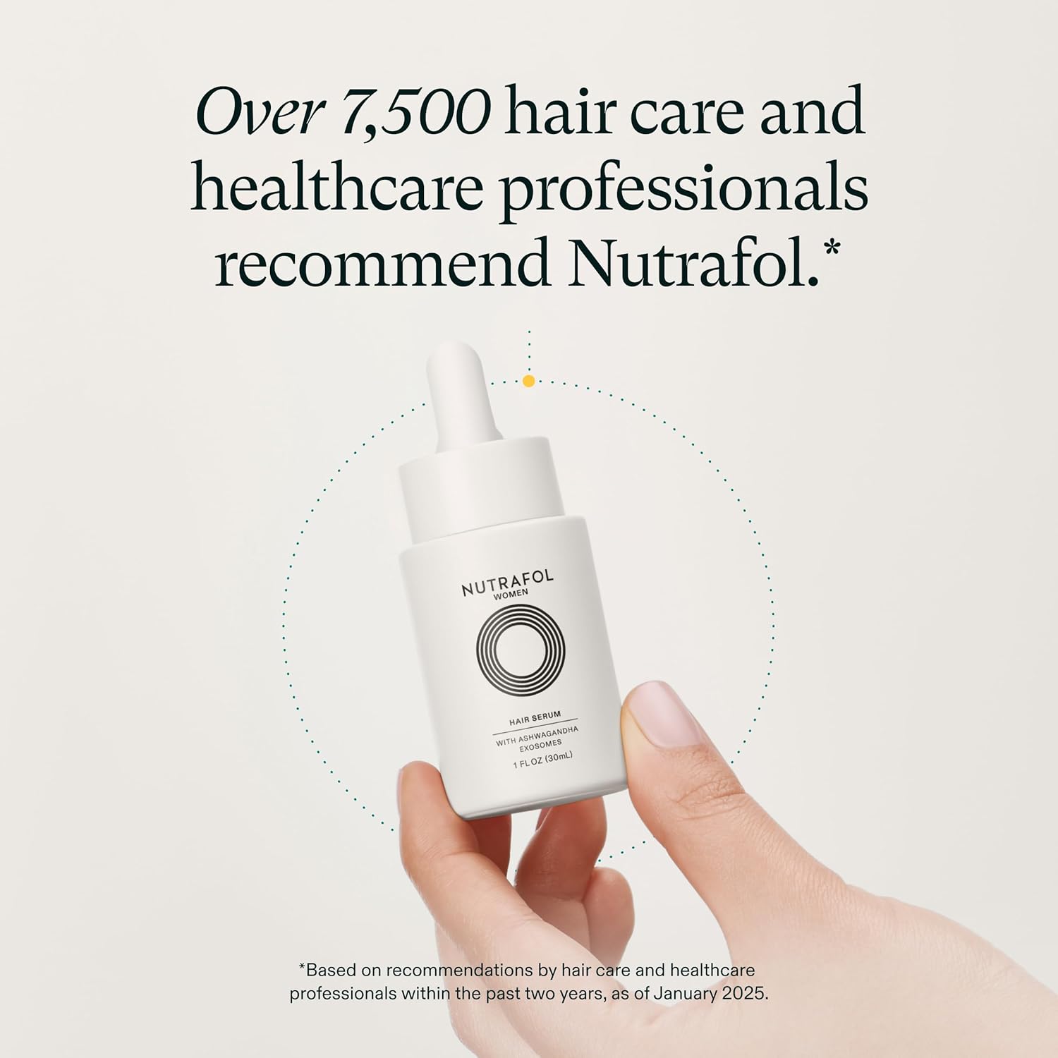 Nutrafol Women's Hair Serum, Supports Visibly Thicker and Stronger Hair, Vegan, Lightweight and Fast-Absorbing - Image 2