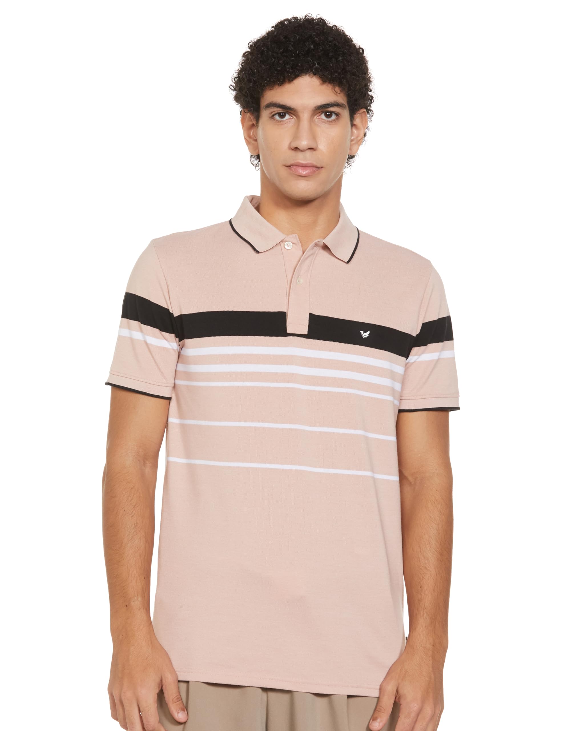 blackberrys Men's Cotton Blend Horizontal-Stripes Slim Polo Tshirts-picture-36