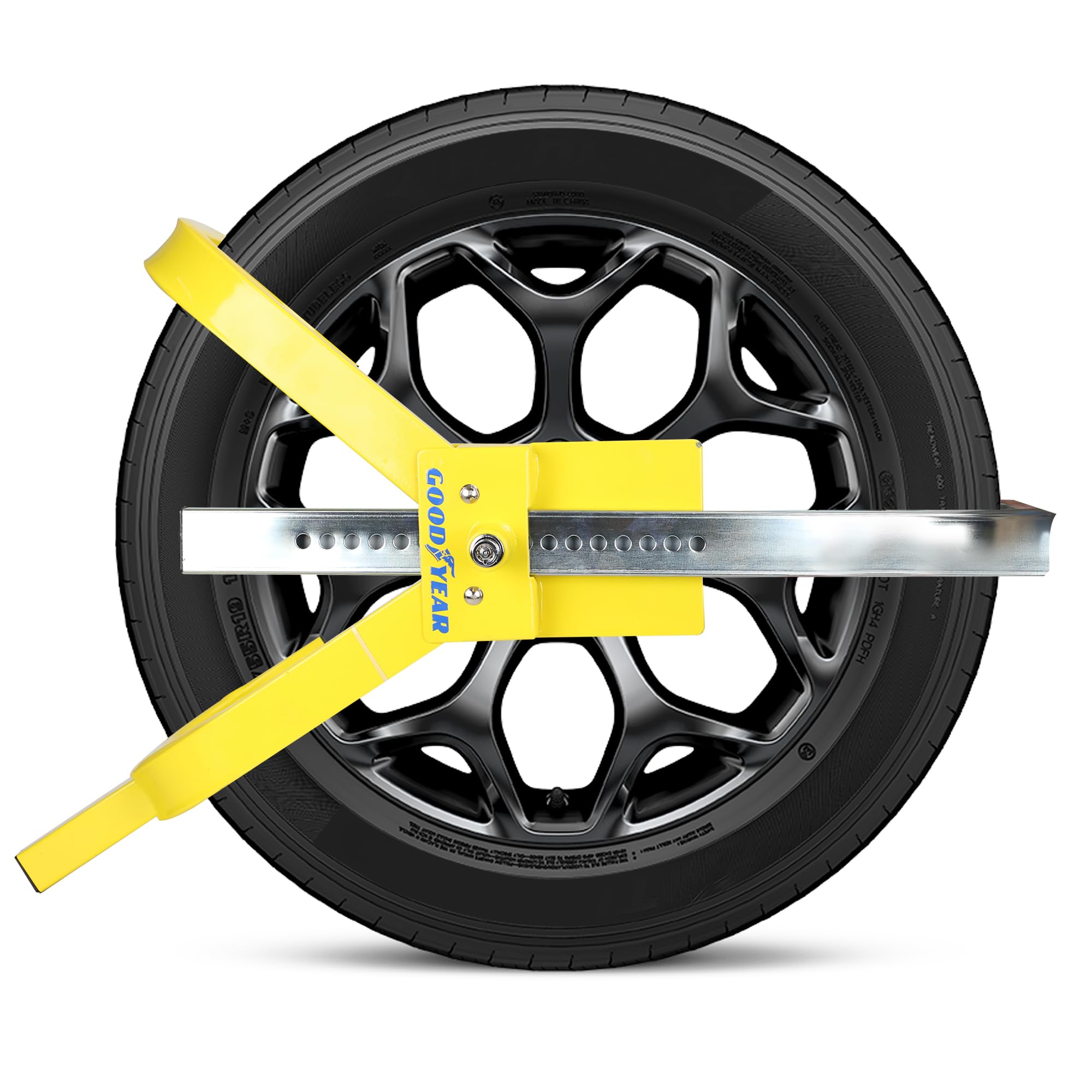 Goodyear Silver Steel To Pedal Lock - Heavy-Duty Anti-Theft Security Lock For Vehicle Pedals | Rust-Resistant Steel Construction | Adjustable Fit For Cars, Trucks & Suvs | Enhanced Vehicle Protection