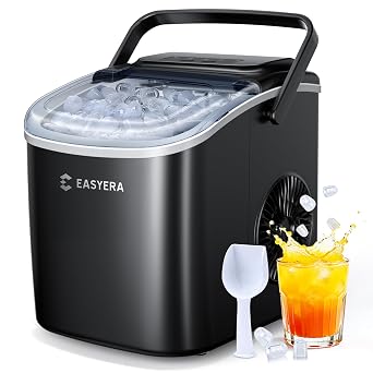 EASYERA Ice Maker Machine Countertop, Portable Small Ice Cube Machine