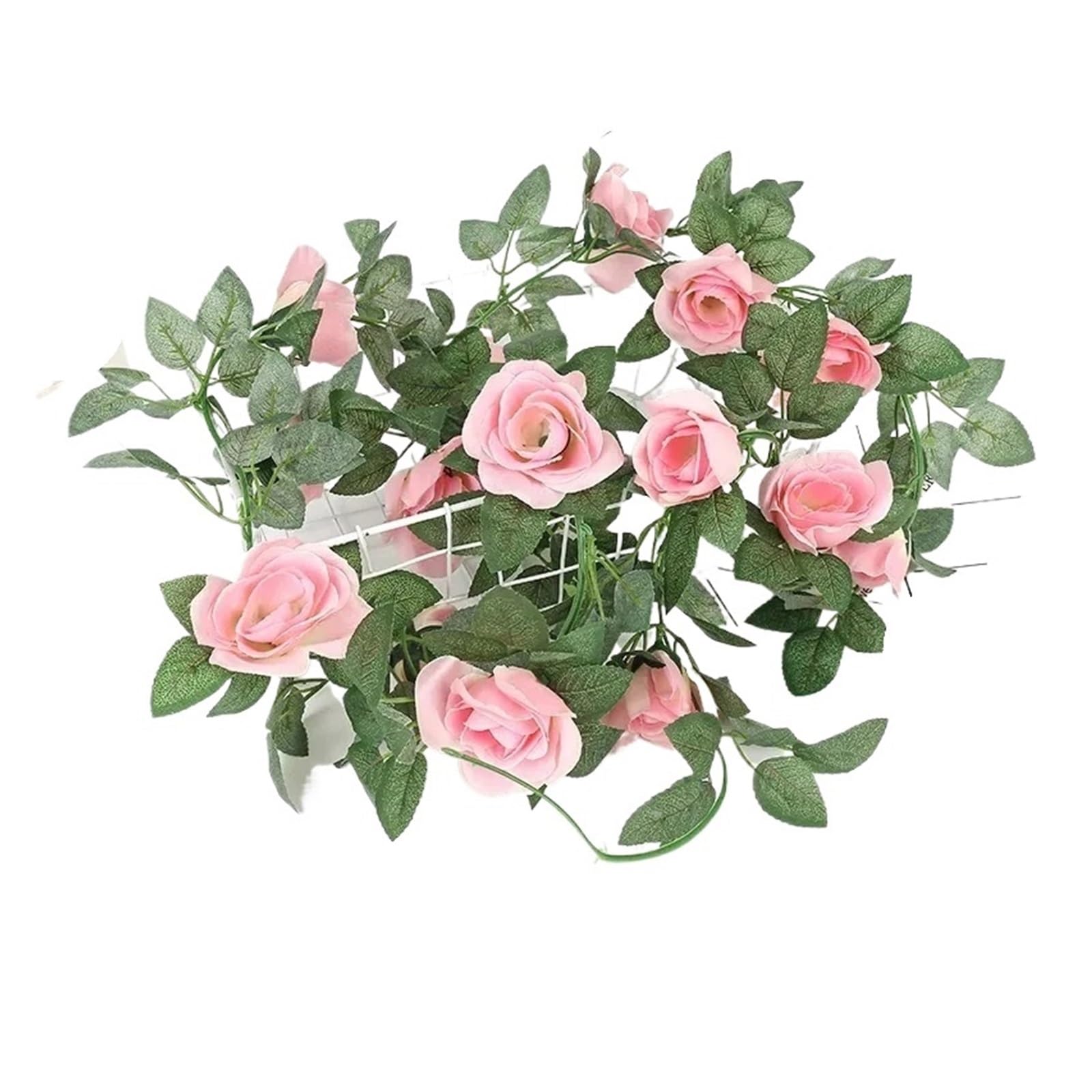 Guirlande de Roses de 2 m à 16 têtes for décoration de Mariage, de fiançailles ou de cérémonie(Pink)
