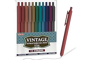 ibayam Retractable Gel Pens Set of 18 Colored Fine Tip Writing Set for Drawing Journaling