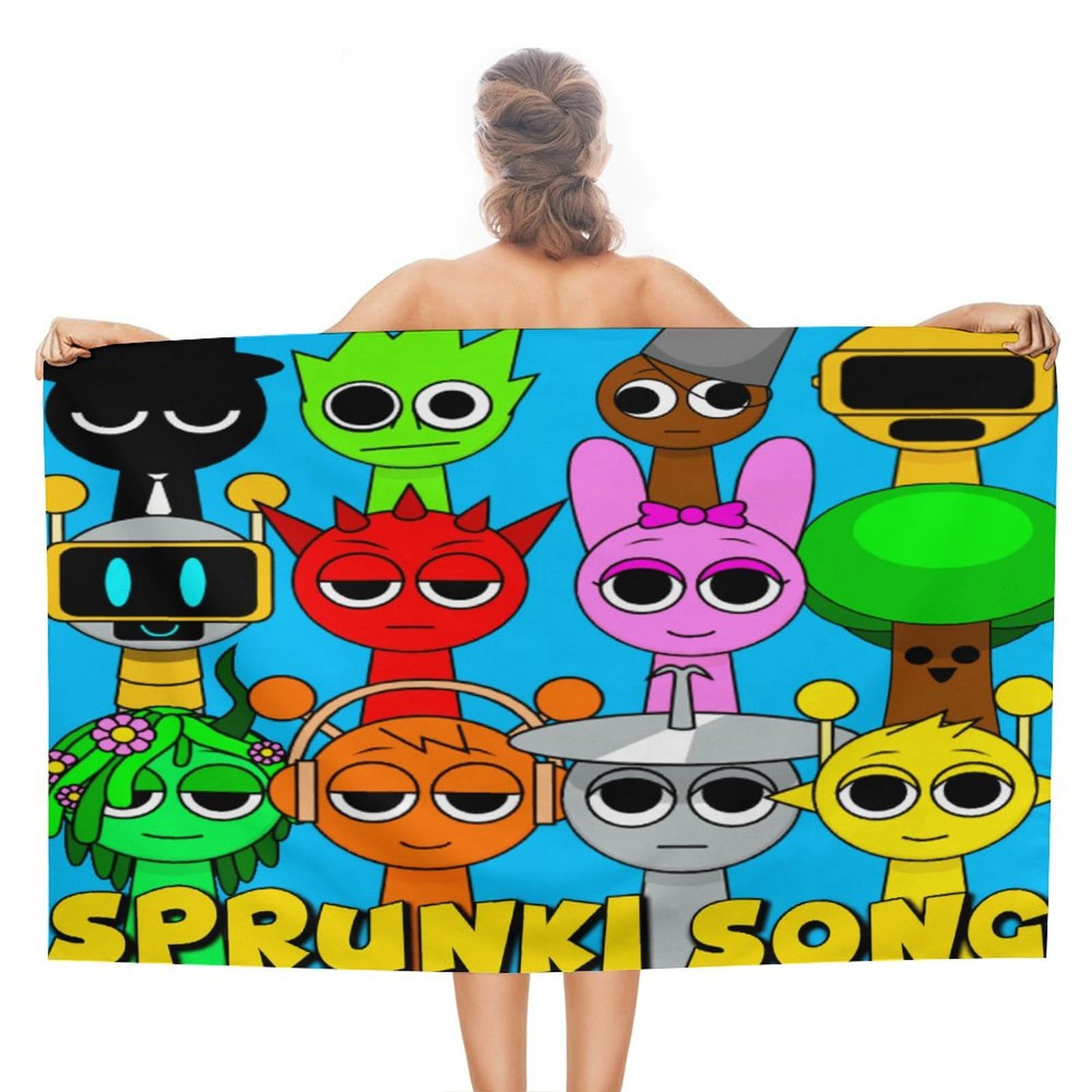 Amazon｜スプランキー Sprunki バスタオル タオル 耐久性 吸水速乾