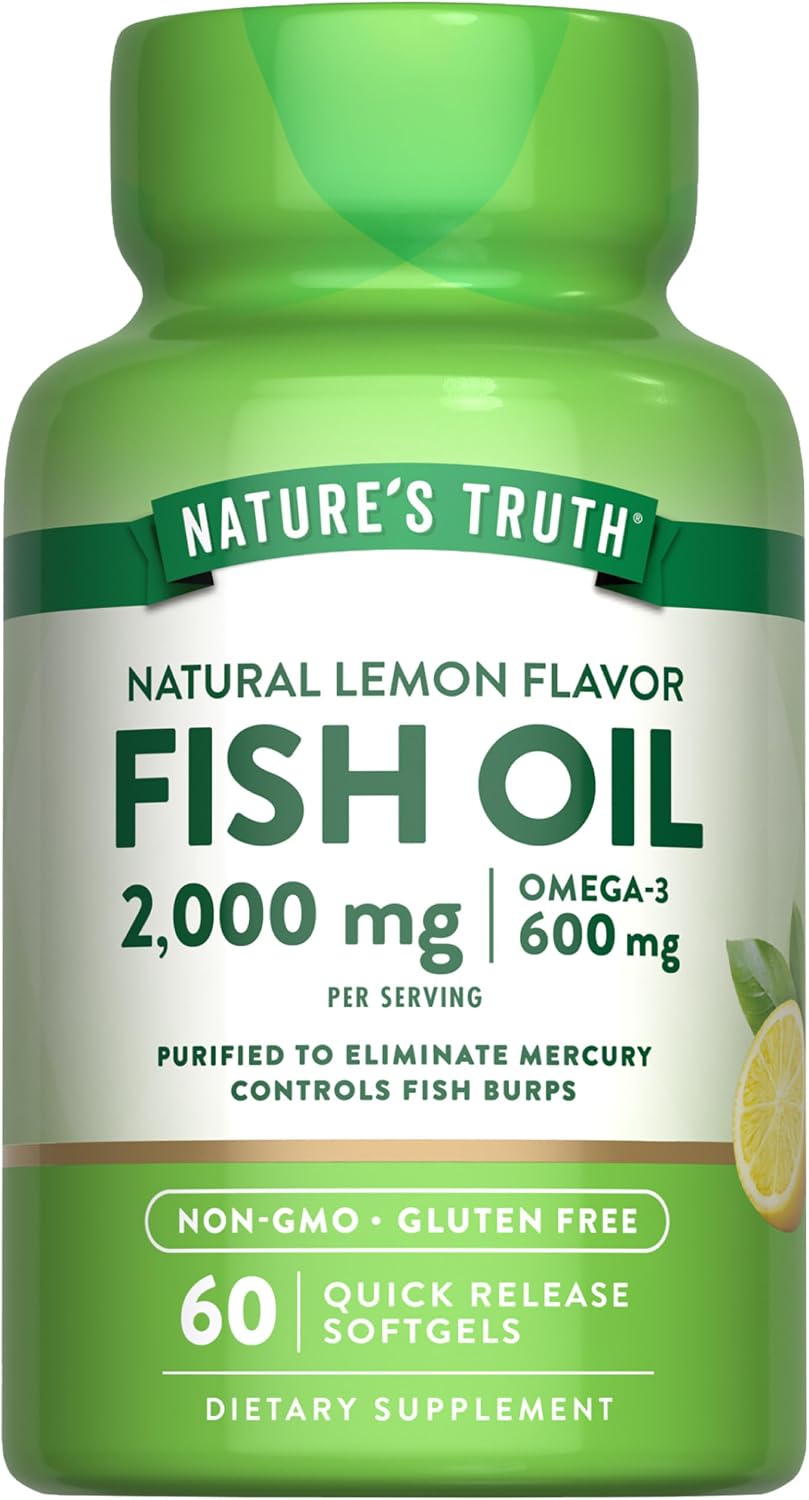 Nature's Truth Fish Oil Omega 3 Supplement | 2000mg | 60 Softgels