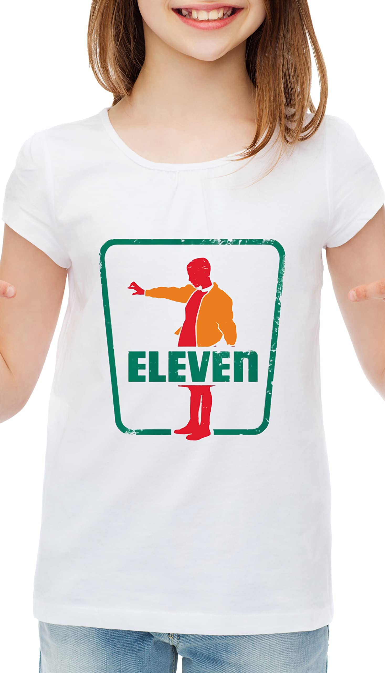 ZINGOMING Exclusive Stranger Things Eleven Cotton Unisex Kids Tshirt for Boys and Girls