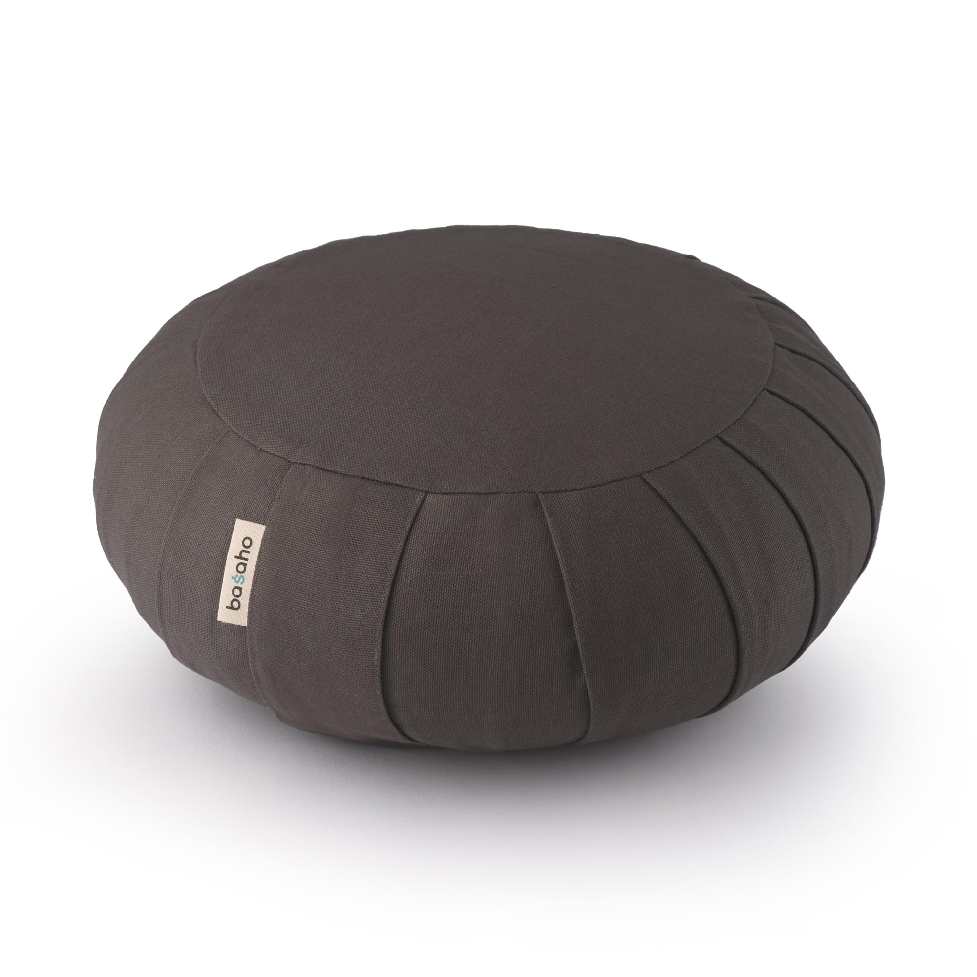 basaho CLASSIC Zafu Meditation Cushion | Organic Cotton | Buckwheat Hulls | Removable Washable Cover