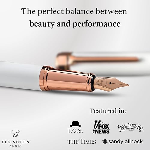 Miniatura 2 de Juego de pluma estilográfica de lujo, plumas estilográficas para escribir, punta media suave, incluye convertidor de tinta recargable, 3 cartuchos