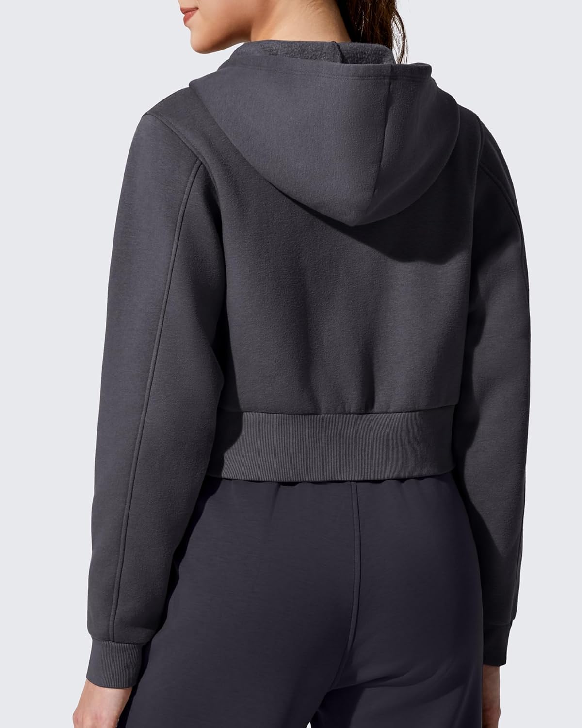 G4Free Flurrylux Women's Fleece Lined Cropped Jackets Cotton Zip Up Hoodies with Pockets Thermal Sweatshirt - Image 3