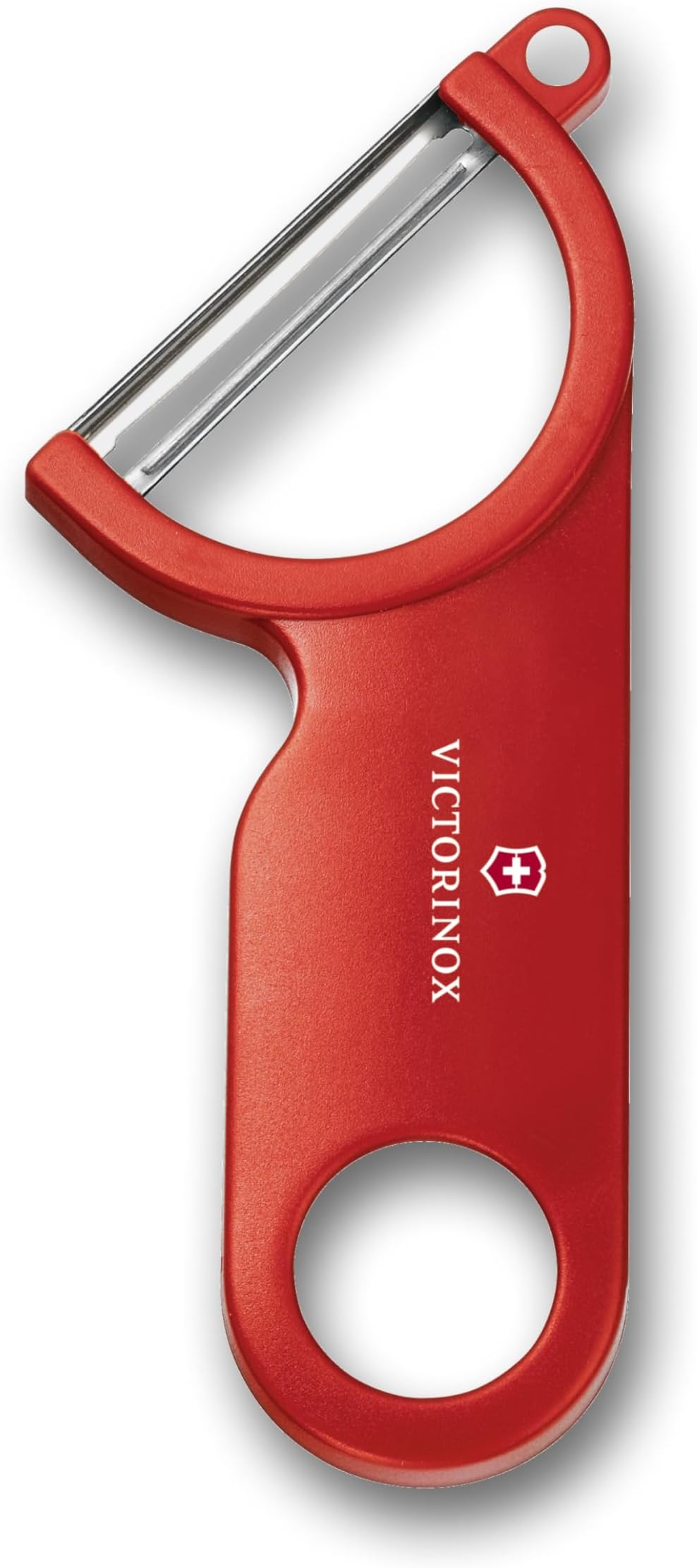 VICTORINOX(ビクトリノックス) ピーラー 食洗機対応 ポテトなどの野菜やフルーツの皮を楽にむけるピーラー ストレート レッド 芽取り付きの人間工学に基づいた軽量ハンドル ポテトピーラー 7.6073