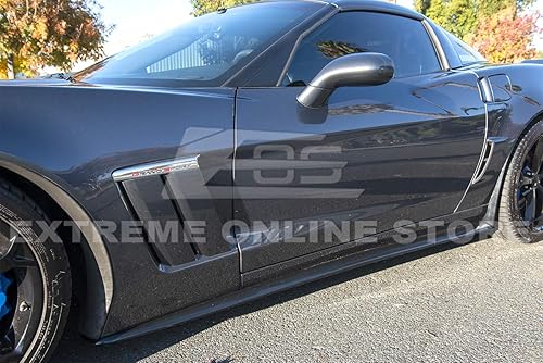 Miniatura 4 de Para Chevrolet Corvette C6 Grand Sport y Z06 2005-2013  EOS ZR1 estilo faldas laterales con paneles basculantes con faldones de barro (plástico ABS,
