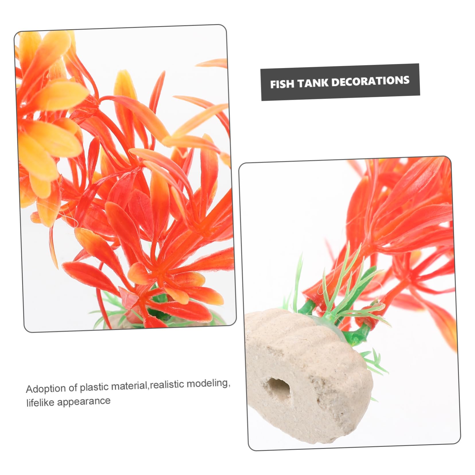 Amosfun 5 Set Piante D'acquario in Plastica Piante Artificiali Aquarium Terrario Piante Aqua Acquatico Pianta Piante D'acquario Finte Decorazione Dell'acquario 10 Pezzi*5