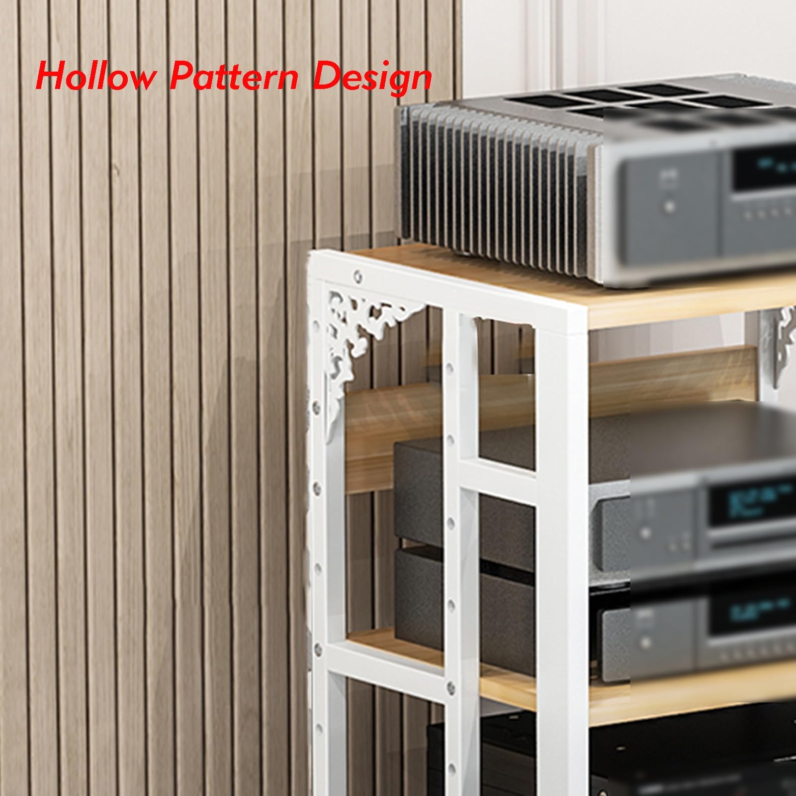 3-poziomowy stojak na multimedia AV z kółkami, szafka stereo na konsolę Audio Rack Tower, do salonu nagrań w sali konferencyjnej(White)