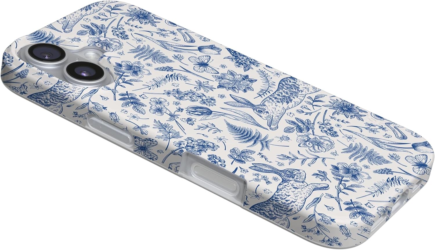 Casely iPhone 17 Case | Hop & Bloom | Bunny Toile | Compatible with MagSafe | Classic Ultra Slim Design