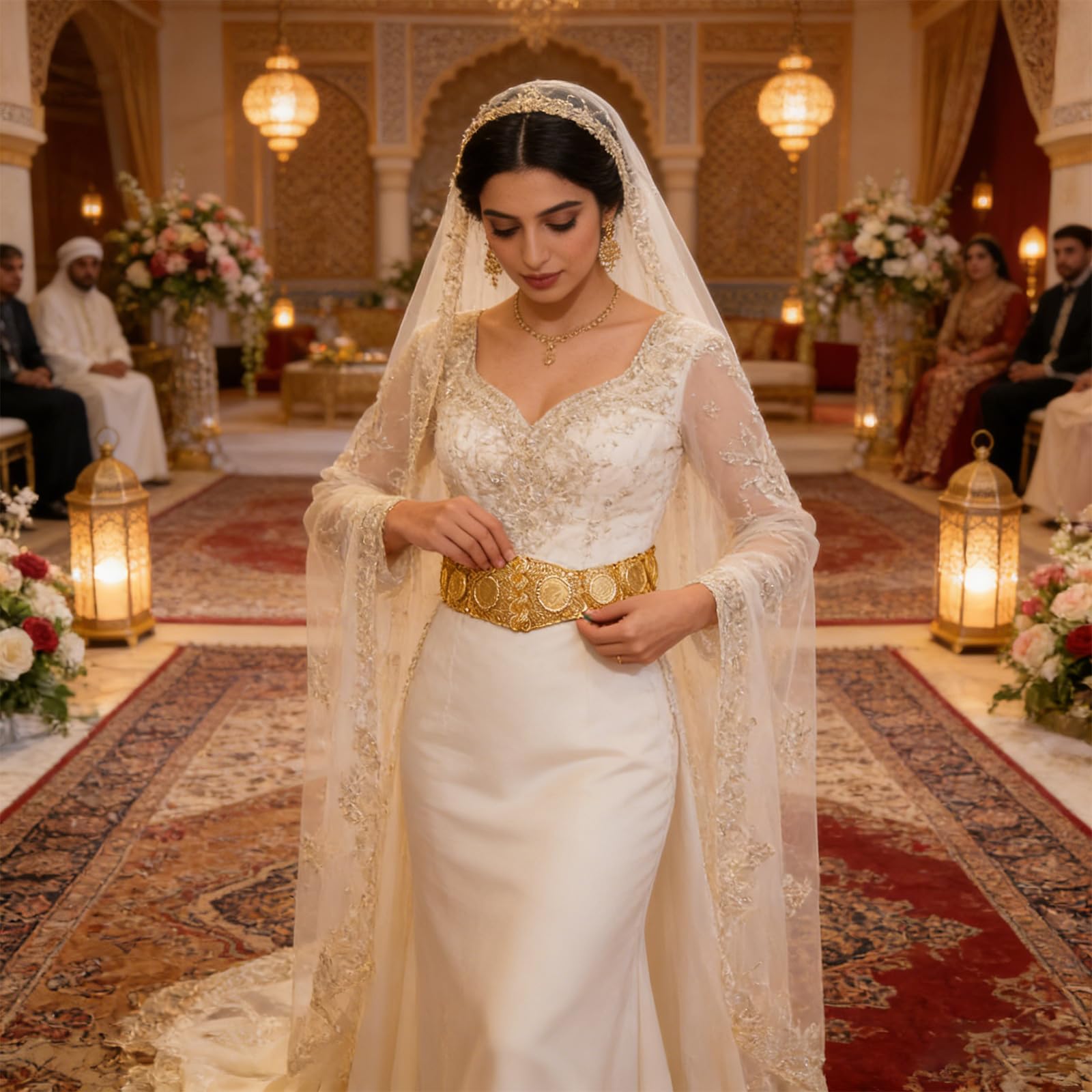 Catena per ombelico con motivo floreale color oro per abiti da sposa da spiaggia, accessori per cintura, lussuosa cintura in vita per festival di musica teatrale, jeans, abiti