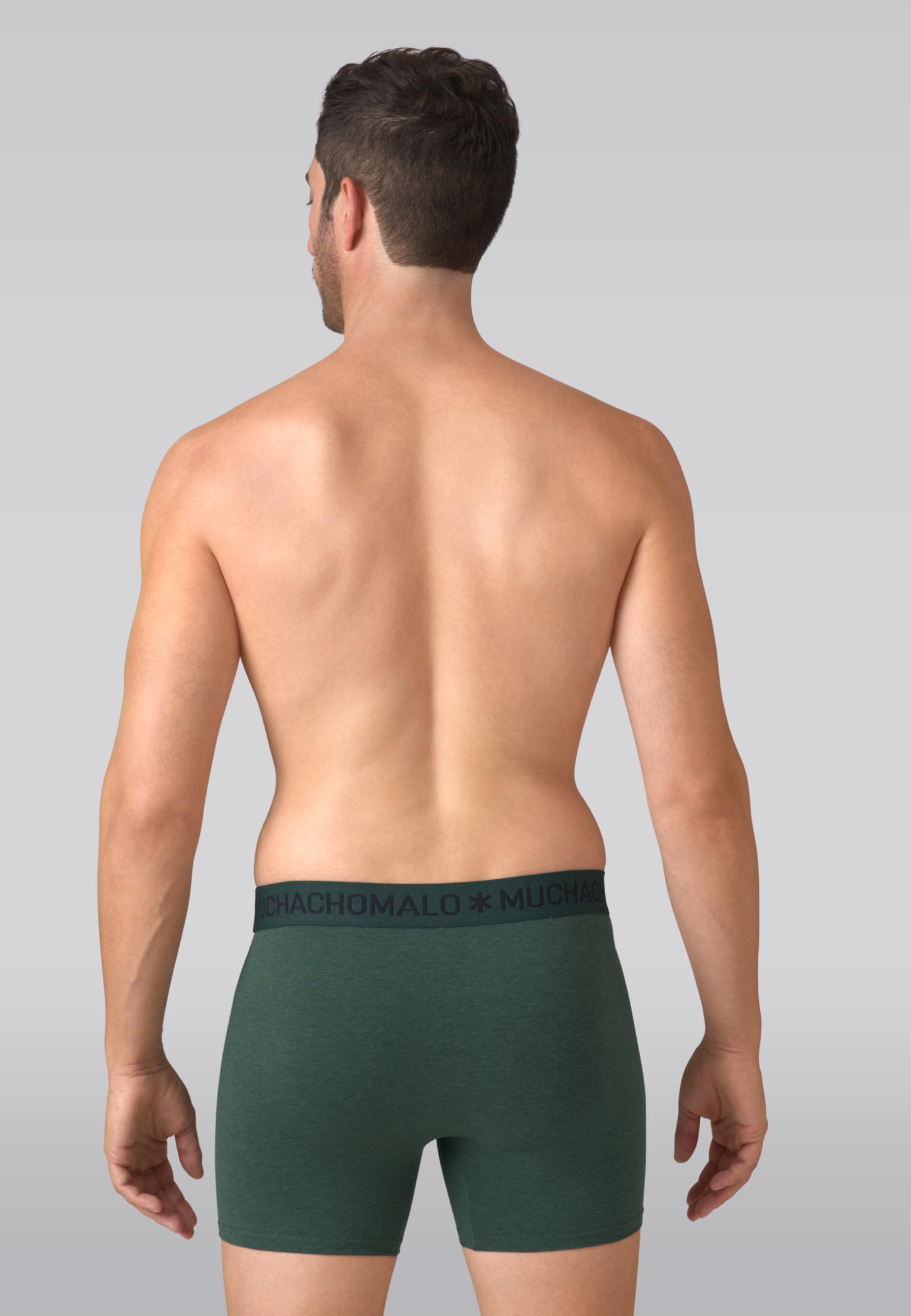 Muchachomalo Calzoncillos para Hombre, Ropa Interior Lisa de Algodón para Hombre, Pack de 3 Unidades, Bóxers Lisos de Corte Clásico con Cintura Elástica