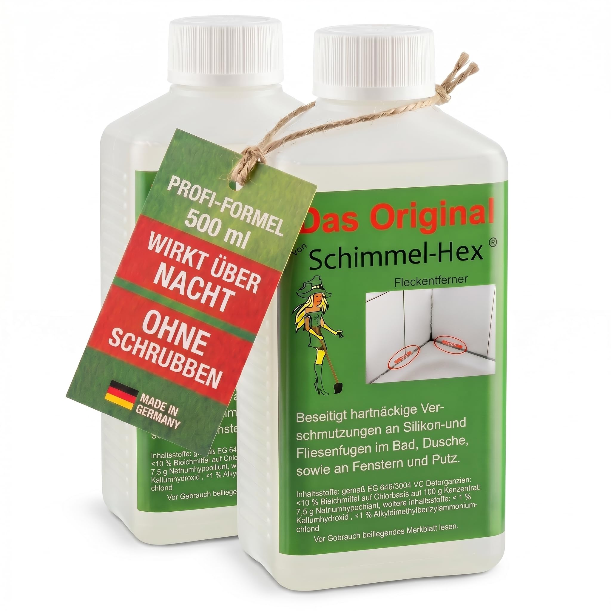 Original – Schimmelreiniger & Fugenreiniger, für alle Fugen – gegen hartnäckige Rückstände, Schmutz im Bad, Dusche, Fenster & Fliesen – 2 x 250 ml