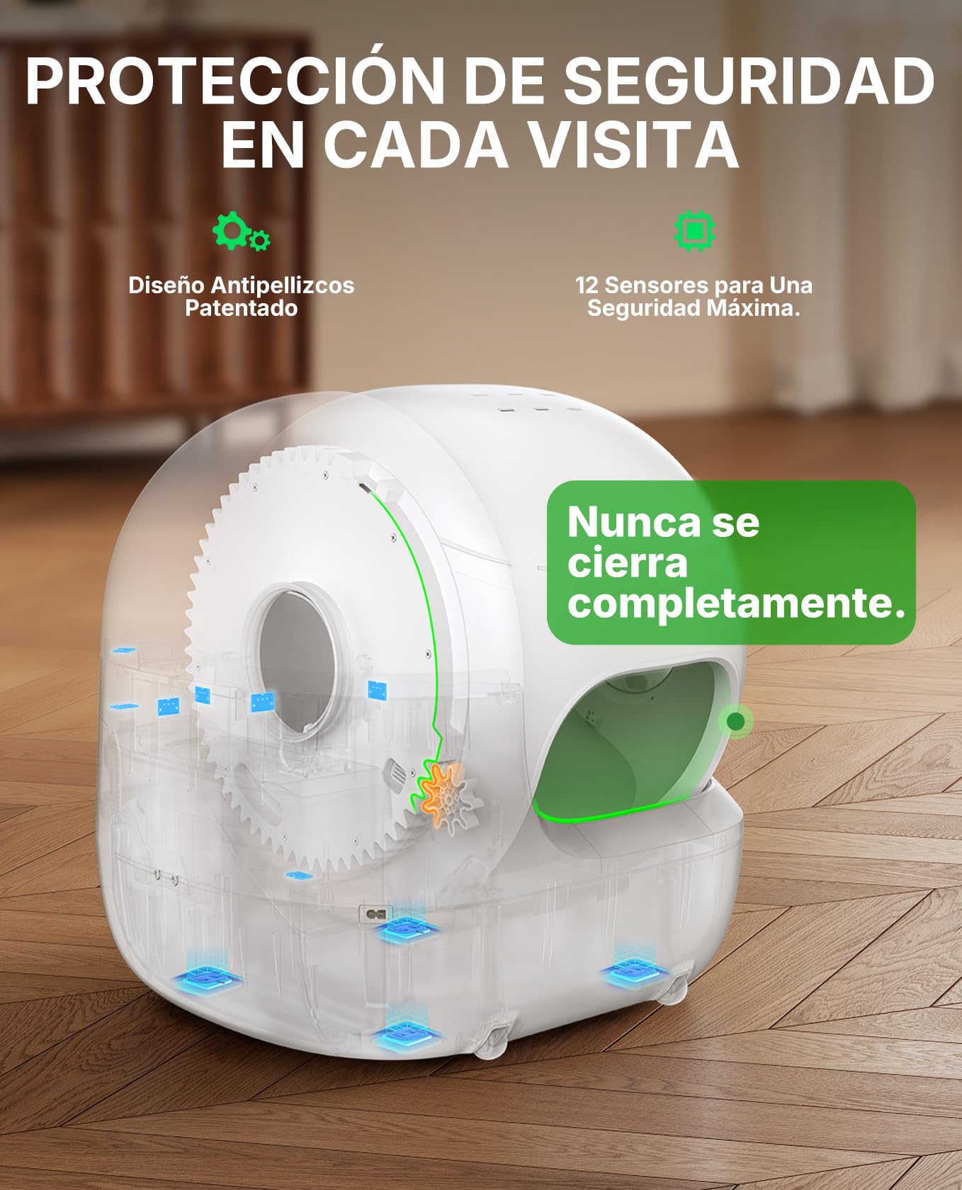 PETKIT PUROBOT MAX Pro 2 Arenero Gatos Autolimpiable, Entrada Mayor, Cámara AI, Arenero Autolimpiable para Gatos, 2,4 G y 5 G WiFi, Seguimiento Sanitario, Eliminación de Olores, 76L, para Varios Gato