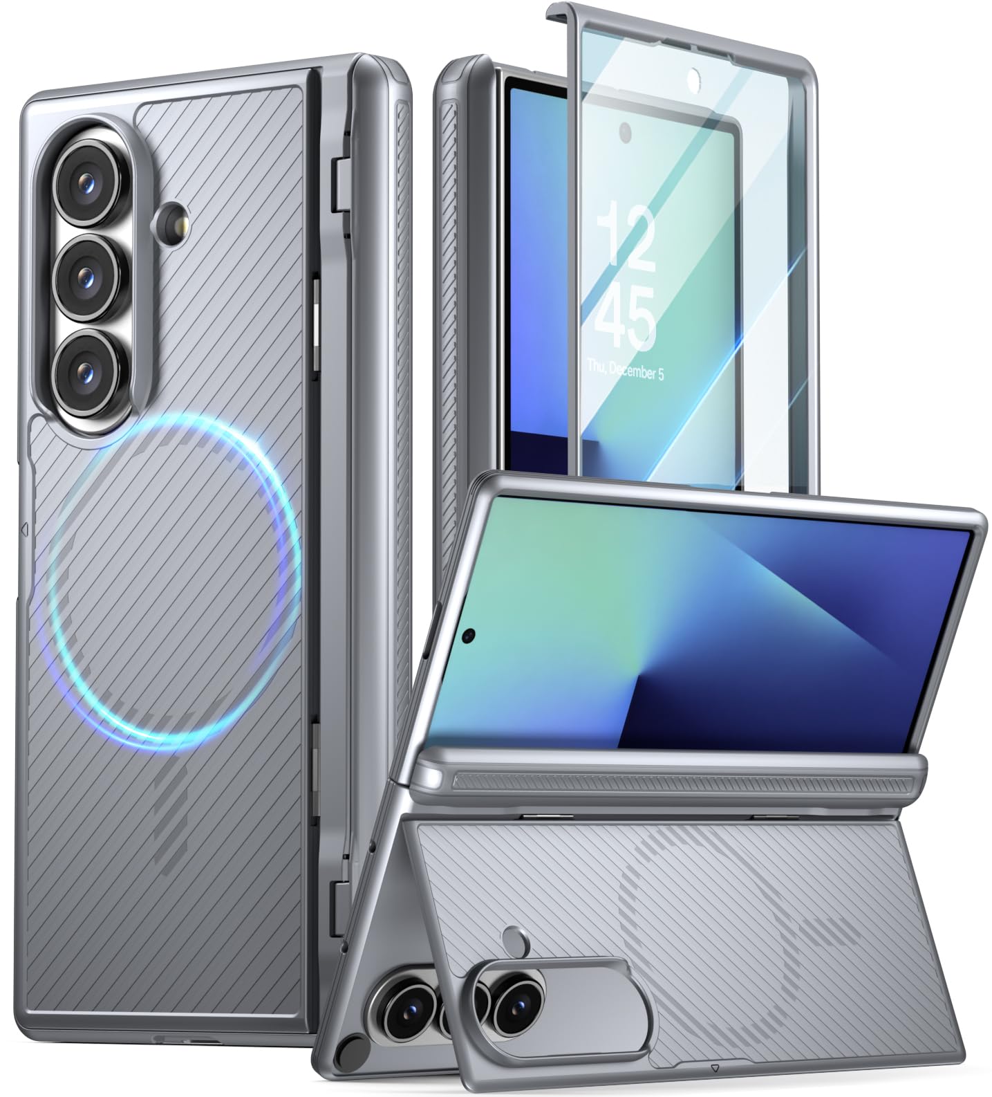 POETIC Revolution Flex Galaxy Z Fold 7用ケース [折りたたみ式キックスタンド付き][ヒンジ保護][MagSafe対応] フルボディ耐衝撃 Galaxy Amazon.co.jp: POETIC Revolution Flex Galaxy Z Fold 7用ケース