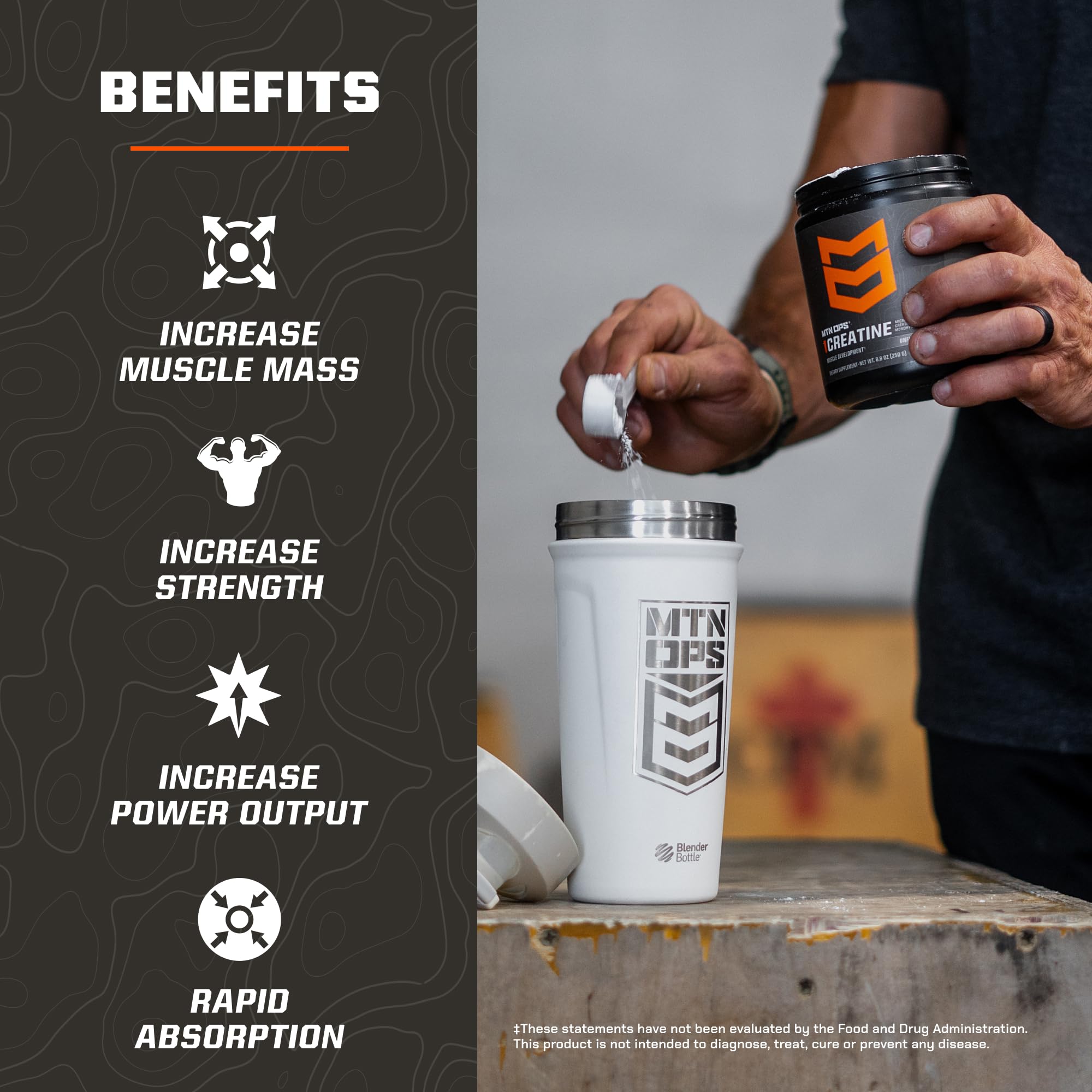 MTN OPS Creatine Monohydrate Powder for Strength, Unflavored — Amazon image 5