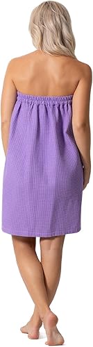 Miniatura 7 de Robe Direct Quick Dry, Lightweight Waffle SpaBath Wrap with Adjustable Closure & Elastic Top