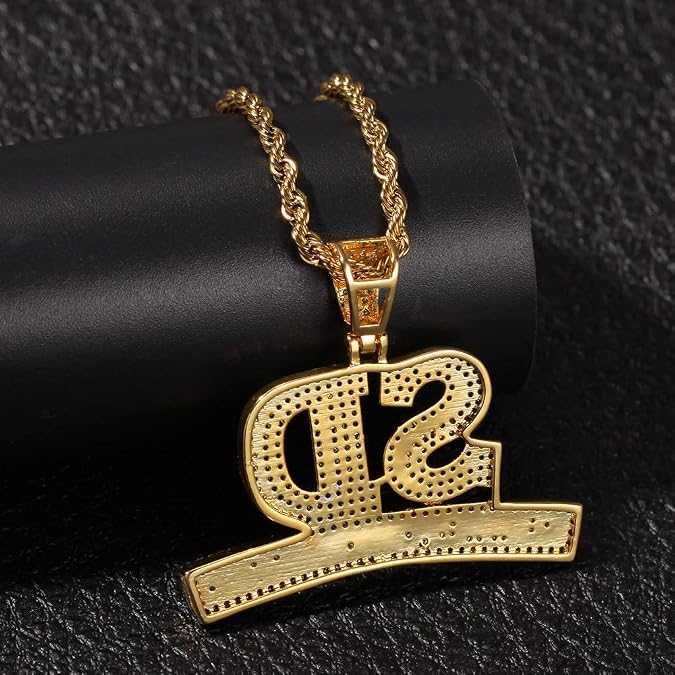 18K Gold Plated Diamond Letter SUPPLYONDEMAND Pendant Necklace Iced Out CZ Mens Hip Hop Necklace