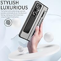 Vista 6 de Miimall Funda compatible con Samsung Galaxy Z Fold 5 con protección mejorada de bisagra, película de lente de cámara, protector de pantalla frontal
