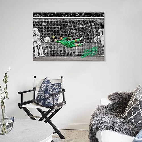 Miniatura 5 de LINXIANG Thibaut Courtois - Póster artístico de fútbol americano para habitación, póster estético y arte de pared, póster moderno para decoración de