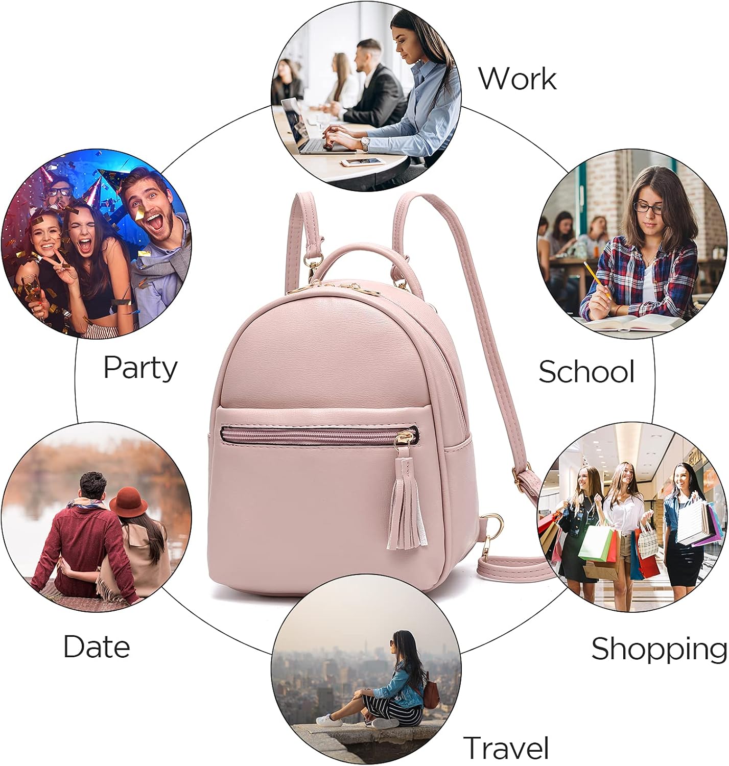 cute leather backpack purse