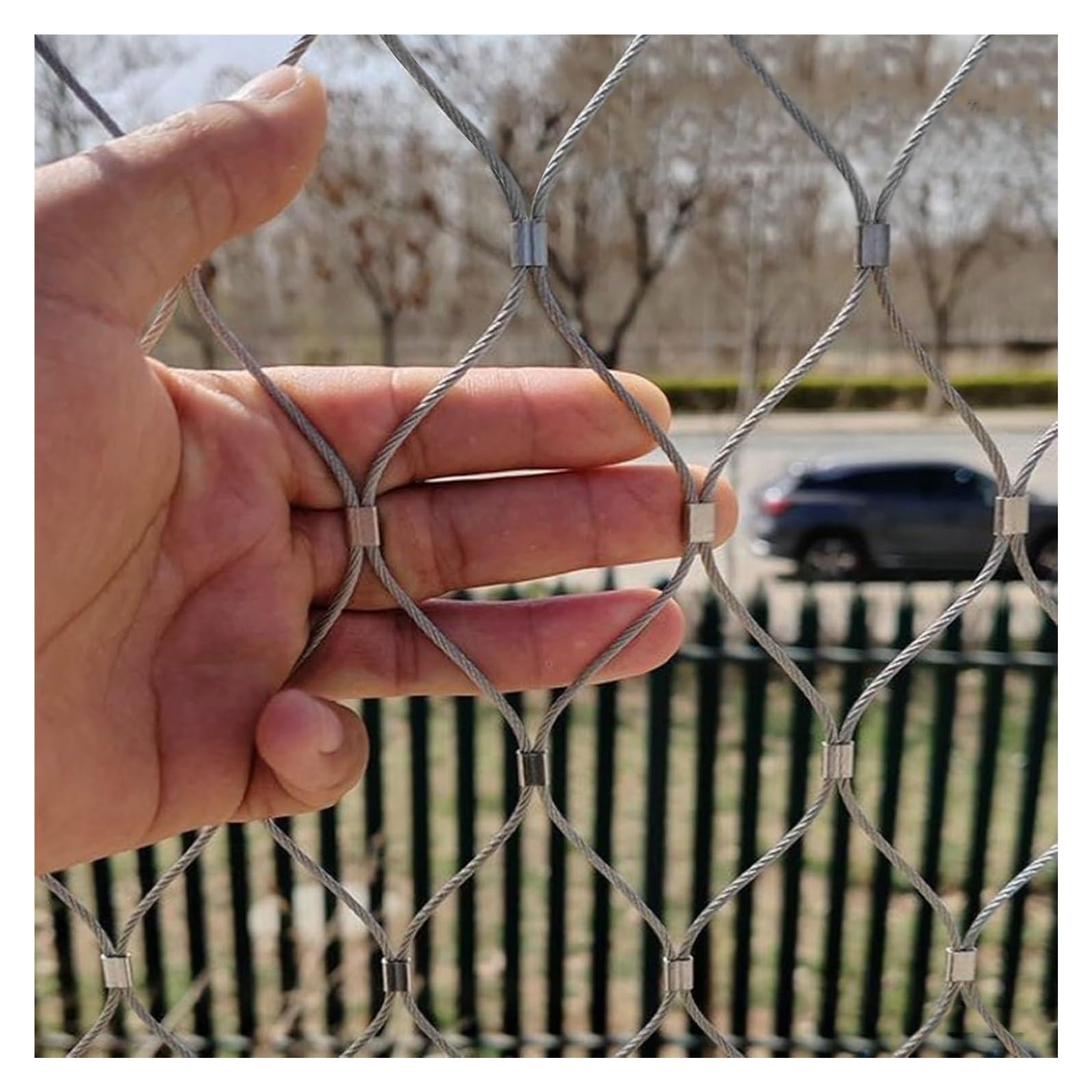 Filet de sécurité en acier inoxydable durable avec maille de corde