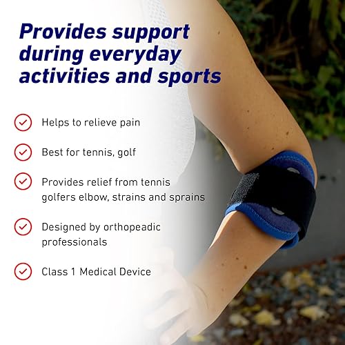 Miniatura 3 de Neo-G Correa para codo de tenis/golf - Soporte para epicondilitis, codo de tenis/golfista, esguinces y tensión repetitiva, dolor en el antebrazo -