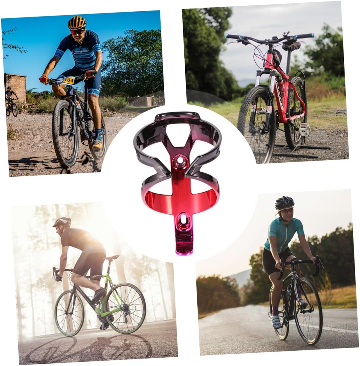 Mountain Bike Water Bottle Cage Bike Kettle Rack Cycling Drink Bottle Holder Electroplated Colorful for Outdoor Riding image 3