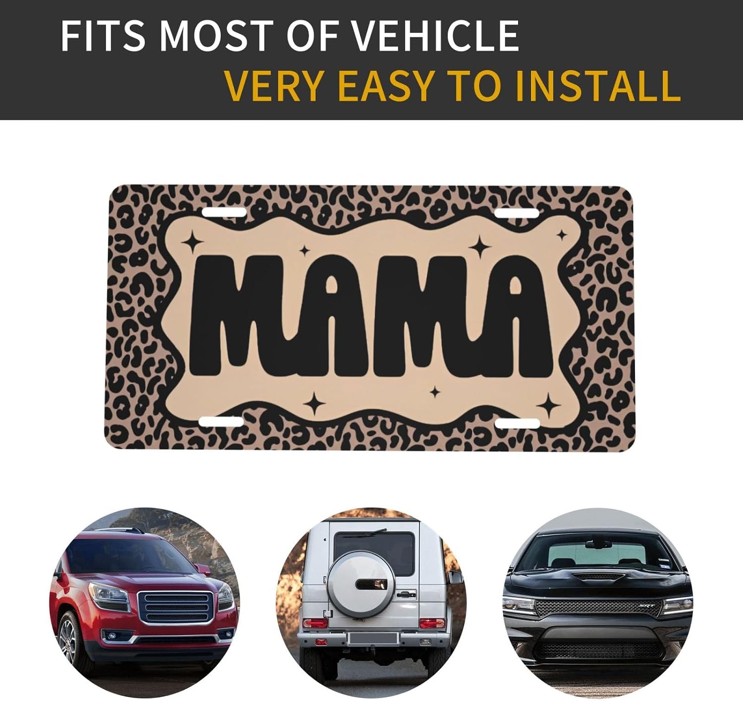 Leopard Print Mom License Plate image 4