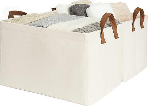 Miniatura 6 de StorageWorks Contenedores de almacenamiento de armario con ventana transparente, paquete de 3 cestas de almacenamiento de metal para estantes con