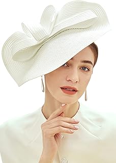 BABEYOND Tea Party Fascinator Kentucky Hat Women’s Fascinator Derby Straw Pillbox Hat for Cocktail Wedding