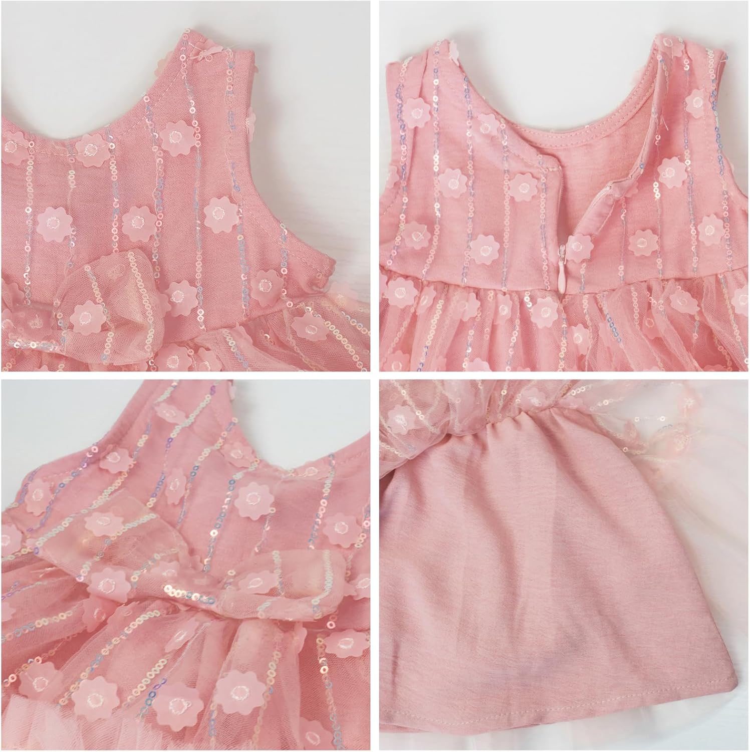 AGQT ベビー ガールズ チュチュ ドレス チュール サンドレス サイズ 6M-5T