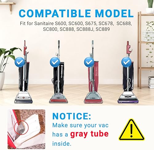 Miniatura 2 de Bolsas de vacío Style ST compatibles con aspiradora vertical comercial Sanitaire: serie S600 SC600 SC678 SC688 SC800 SC888 SC888J SC889, parte #