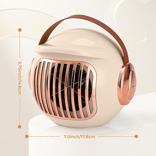 Miniatura 6 de Paquete de 2 mini calentadores de espacio, calentador eléctrico PTC portátil, calentamiento rápido de 300 W con protección contra