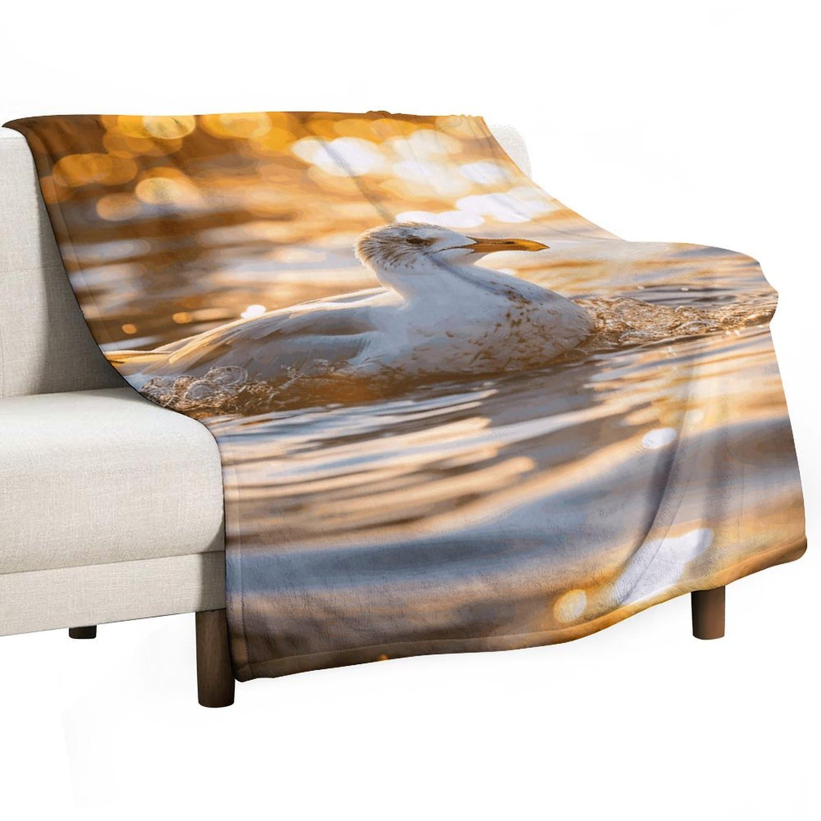 Couverture polaire douce 127x178 cm plaid chaud léger pour lit et canapé